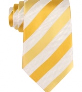 Bold stripes make an instant statement. Get the job done with this striped tie from Donald Trump.