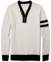 Riding the zip line: Sean John gives the classic V-neck sweater a modern makeover.