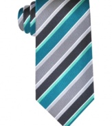 Angle up the ladder with bold colors on this power tie from Geoffrey Beene.