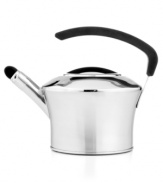 A standout beehive-inspired shape puts personality on your range. Made from durable 18/10 stainless steel with a stunning mirror finish, this whistling kettle features a 3-layer capsule base that works perfectly on all stovetops, including induction. 5-year warranty.