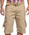 Long lasting. Stay relaxed all day in these comfortable cargo shorts from Ecko Unlimited.