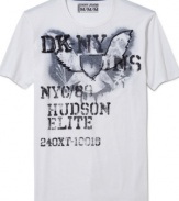 Big Apple; big style. This t-shirt from DKNY Jeans upgrades your typical casual denim look.