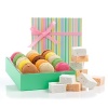 Purchase comes with 15 piece Signature Macaroon Collection, and Handmade Vanilla Marshmallows.