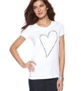 Look good while doing good: support the American Heart Association's Go Red For Women campaign with Ellen Tracy's adorable heart-printed tee!