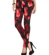 Floral printed jeans -- now there's a fashionable thought! This petite version from Seven7 are a real treat!