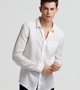 John Varvatos 1 Pocket Linen Sport Shirt - Slim Fit