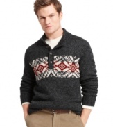 Give your warm-weather look a cool spin with this snowflake-print sweater from Izod.