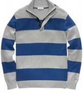 Bold stripes make a big statement. Let this sweater from DKNY Jeans will be your seasonal staple. (Clearance)