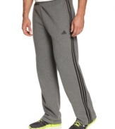 Whether you're gps tracking or running around the track, you do it in style wearing these these track pants by adidas.