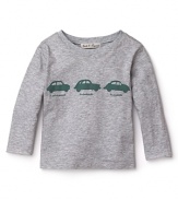 Pearls & Popcorn Infant Boys' Car Graphic Long Sleeve Tee - Sizes 12-36 Months