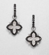 From the Soho Collection. This pretty clover-shape design features white sapphires and black spinels set in sterling silver. White sapphiresBlack spinelsSterling silverSize, about .9Ring baleImported Please note: Earrings sold separately. 