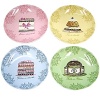 Whimsically designed plates, mugs and trays to add fun to entertaining. Dishwasher and microwave safe.