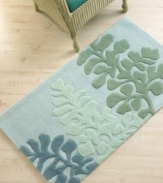 Herb Garden rugs from the Martha Stewart Collection are ripe with verdant colors and a botanical motif carved into the pile for dramatic depth. Tape border on back.