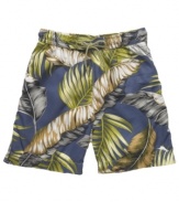 Add some vegetative style to your poolside veg-out with these swim trunks from Tommy Bahama.