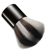 The new, African-inspired kabuki brush in a chic zebra print can be used to buff or build any type of powder. Its ultra-soft goat hair in a firm, dome shape makes it ideal for HD Perfecting Powder application and on-the-go touch ups. Made in Italy.