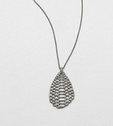 EXCLUSIVELY AT SAKS.COM From the Serpentine Collection. An exotic yet minimalist style featuring a open, snakeskin-inspired pendant accented with sparkling white sapphires on a link chain. Black rhodium-plated sterling silverWhite sapphiresLength, about 16-18 adjustablePendant size, about 1.5Lobster clasp closureImported 