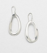 From the Scultura Collection. A long and undulating sterling silver drop for a sleek and modern style. Sterling silverDrop, about 1.8Hook backImported 