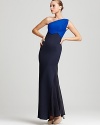 Zac Posen Gown - One Shoulder Color Block