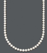 Make your outfit pop with a fresh strand of pearls. Belle de Mer necklace features AA+ cultured freshwater pearls (8-9 mm) with a 14k gold clasp. Approximate length: 22 inches.