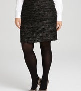 This DKNYC pencil skirt updates the timeless silhouette with luxe tweed for a textured finish.