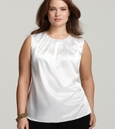 Jones New York Collection Plus Size Charmeuse Shell