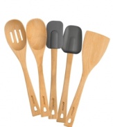 Up to the task... any task. Anolon equips your kitchen for whatever culinary creations come its way with an assortment of attractive beechwood tools that make prep, cooking and baking a breeze. Handcrafted with contoured, comfort grips.