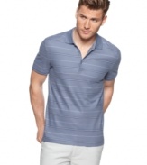 Highlight your summer-ready physique with this slim-fit polo shirt from Calvin Klein.