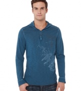 Buffalo David Bitton infuses a classic casual look with new energy. This hooded thermal will make its mark.