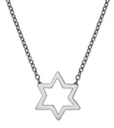 Wear your faith proudly. Studio Silver's pretty cut-out Star of David pendant is crafted in sterling silver with a matching chain. Approximate length: 18 inches. Approximate drop: 1/2 inch.