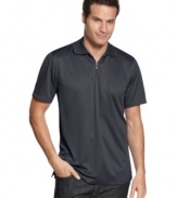 With a cool textured body and a modern zip placket, this polo shirt from Via Europa is a youthful take on a fave.