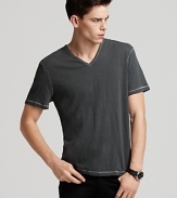 John Varvatos Star USA Slub Basic V Neck Tee