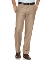 Start climbing the corporate ladder in these streamlined, flat-front pants from Tasso Elba.