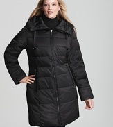 Weather winter in cozy style with this quilted puffer coat from Portrait. An oversized pillow collar adds a plush finish.