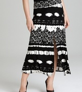 Karen Kane Plus Size Faraway Print Maxi Skirt