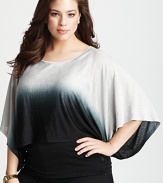 Lafayette 148 New York Plus Size Hand Dip Dyed Kimono Sweater