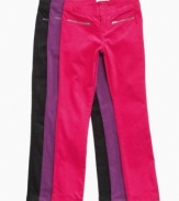 She can give her look a refined reinvention when she pulls out these chic ribless cords from DKNY.