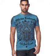 Get creative. Add an artistic touch to your edgy everyday wear with this graphic t-shirt from Affliction.