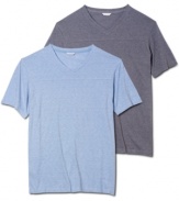 Dream weaver. These slubby v-neck t-shirts from Calvin Klein raise your casual game.