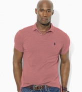 Short-sleeved polo shirt cut for a comfortable, classic fit.