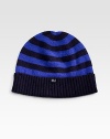 Wool-nylon beanie hat with signature MJ logo detail.Rib knit hemLogo detail80% wool/20% nylonDry cleanImported