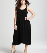 Eileen Fisher Plus Size Silk Maxi Dress