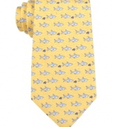 Sink or swim. This Tommy Hilfiger tie is a fresh take on your work-day tie.