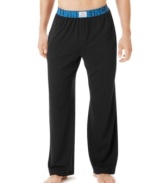 Loungewear you can be seen in. These Calvin Klein pants are a comfortable, kick-back look.