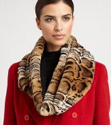 This faux-fur animal print style is lined in a rib-knit silk/cashmere blend.12½ X 21Lining: 85% silk/15% cashmereFaux fur: 79% acrylic/21% cottonDry cleanImported