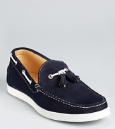 Classic tassel loafers with sporty boat shoe details add an extra dimension to your casual cool style.