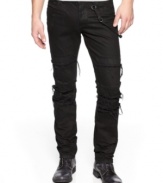 Rock new style. These slim-fit black wash jeans from INC International Concepts give you great downtown style.