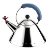 Designed by Michael Graves. Post modern kettle with handle and small bird-shaped whistle.