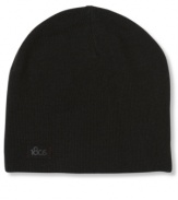 Here's the one cap you'll wear all winter long: A 180s beanie in a black knit that looks great with anything from a top coat to a barn jacket.