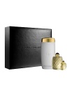 The David Yurman Elegant Inspirations Collection features the 1.7 fl. oz. Eau de Parfum in a stunning, faceted golden jewel captured in a hand-polished crystal bottle, and crowned with a sculpted cap inspired by the iconic cable design. Also included is the perfect complement to the spray, the 6.8 oz. net wt. Luxurious Body Lotion. Packaged in a translucent, elongated bottle with a gold, flip-top cap, accented with the David Yurman signature cable motif, the Luxurious Body Lotion envelops your skin in a sumptuous veil of softness. To complete your collection of precious jewels, the .17 fl. oz. Eau de Parfum Deluxe Miniature is also enclosed. The collection is featured in a reusable black, faux leather gift box with the David Yurman logo debossed on the cover. This set includes an Eau de Parfum Spray 50 ml / 1.7 fl. oz, a Luxurious Body Lotion 200 ml / 6.8 oz. net wt., and an Eau de Parfum Deluxe Miniature 5 ml / .17 fl. oz.