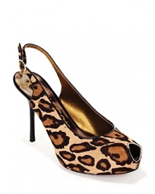 Soft and sleek, these leopard-printed haircalf slingbacks feature flirty keyhole peeptoes, perfect for stalking urban jungles in wild style. By Sam Edelman.